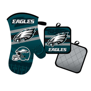 Philadelphia Eagles Oven Mitt and Pot Holder Set - Mojo Licensing