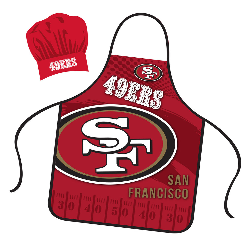 San Francisco 49ers Chef Hat and Apron Set - Mojo Licensing