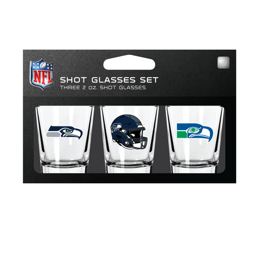 Seattle Seahawks Shot Glass Set 3 Pack - Mojo Licensing