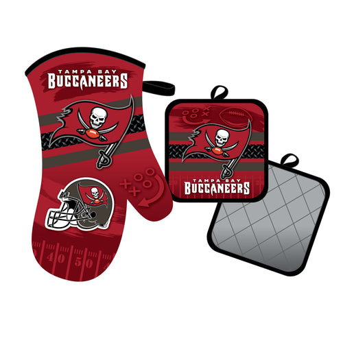 Tampa Bay Buccaneers Oven Mitt and Pot Holder Set - Mojo Licensing