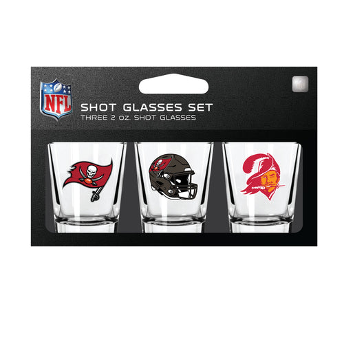 Tampa Bay Buccaneers Shot Glass Set 3 Pack - Mojo Licensing