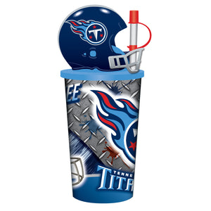 Tennessee Titans Helmet Cup 32oz Plastic with Straw - Mojo Licensing