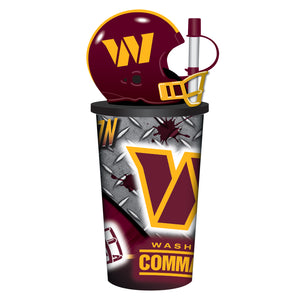 Washington Commanders Helmet Cup 32oz Plastic with Straw - Mojo Licensing