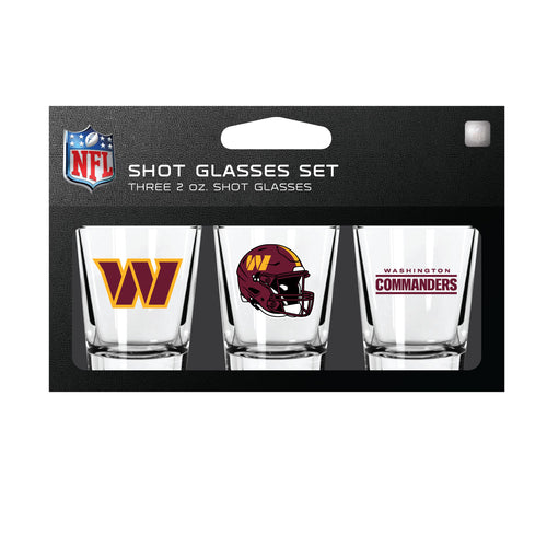 Washington Commanders Shot Glass Set 3 Pack - Mojo Licensing
