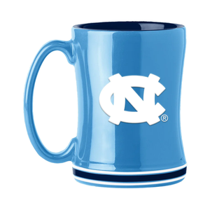 North Carolina Tar Heels Coffee Mug 14oz Sculpted Relief Team Color - Logo Brands