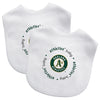 Oakland Athletics Baby Bib 2 Pack - Masterpieces Puzzle Company