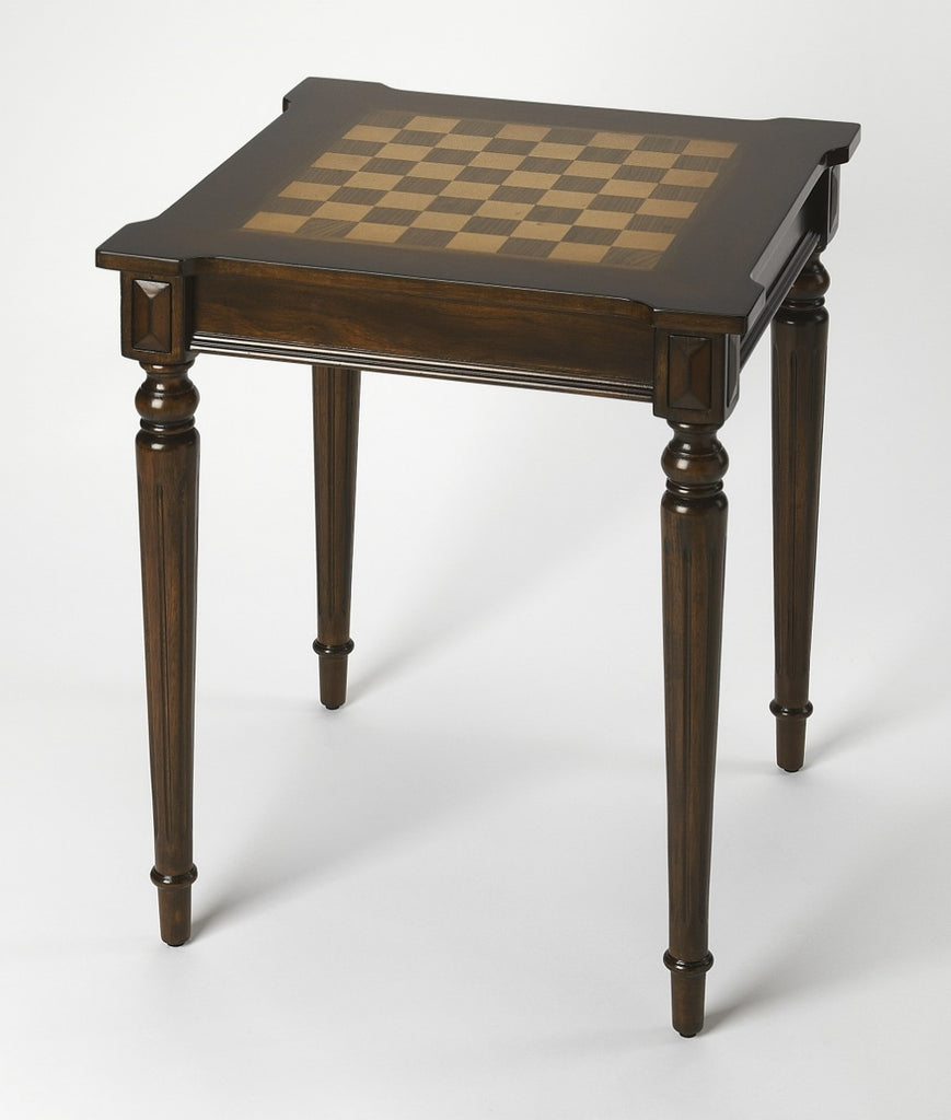 Vigilancia Traditional Cherry Game Table&#44; Dark Brown