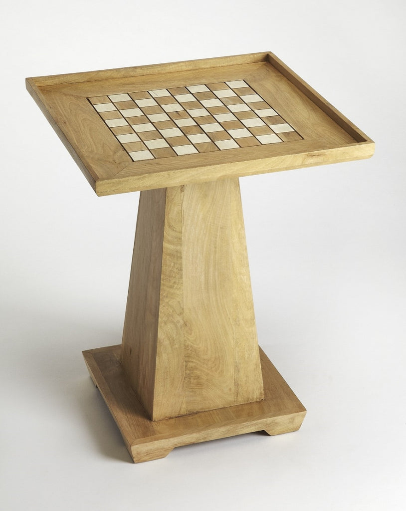 HomeRoots 389895 27 x 21.5 x 21.5 in. Updated Natural Wood Game Table