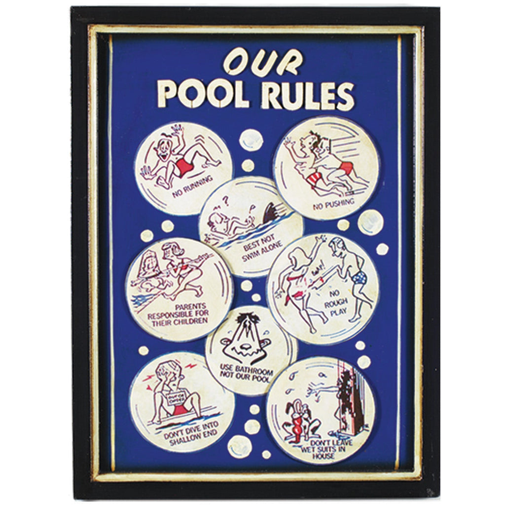 OUR POOL RULES WALL SIGN