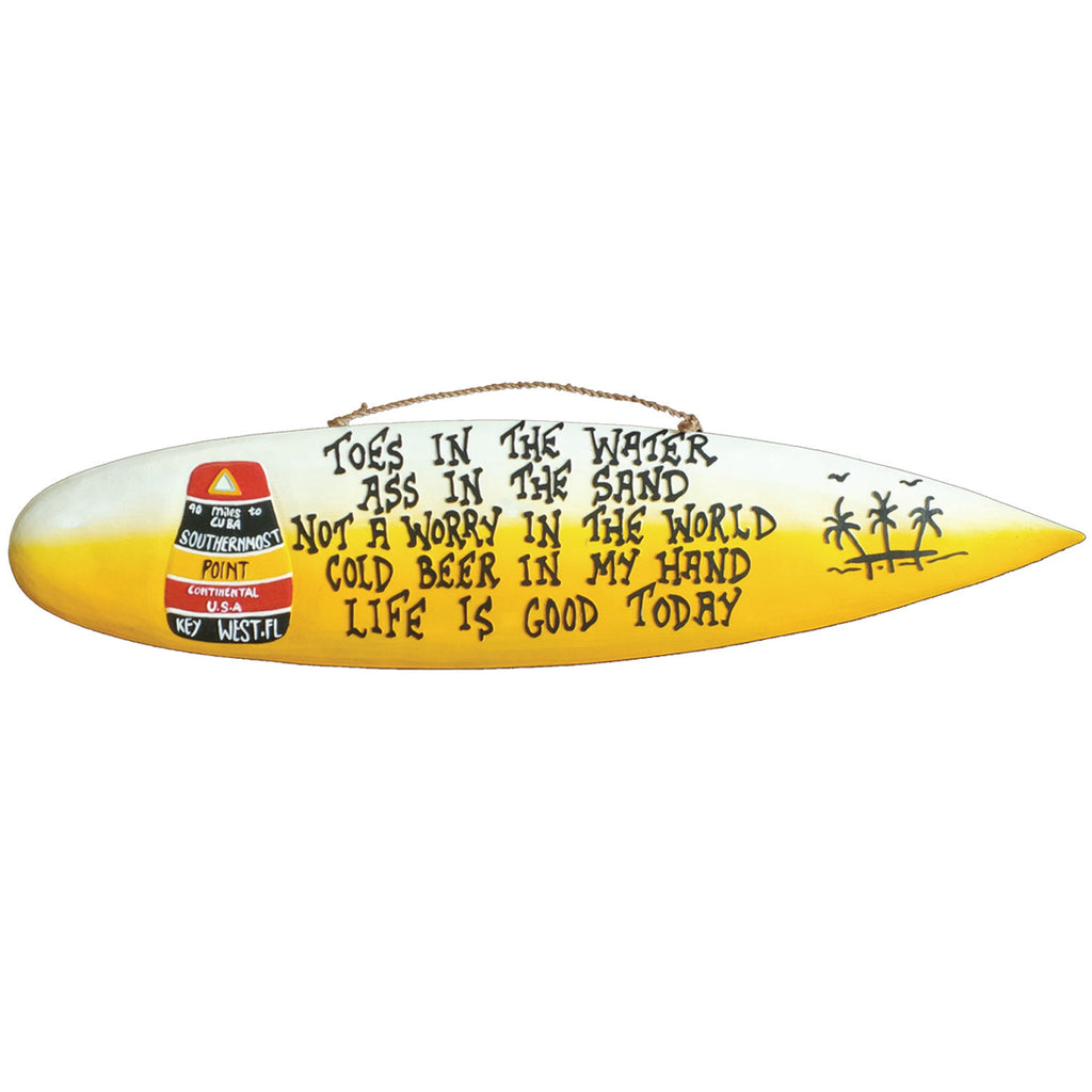 TOES IN THE WATER SURFBOARD