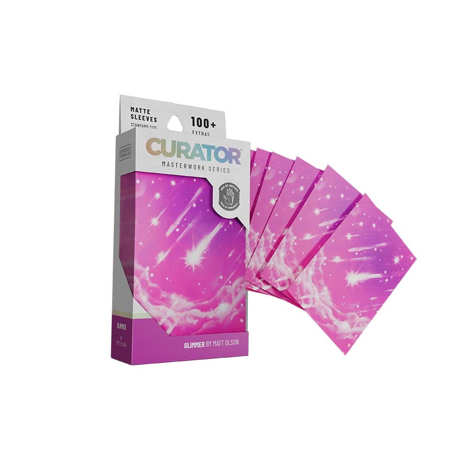 Orange Nebula: Curator: Masterwork Sleeves: Glimmer Pink (Matt Olson) (100Ct) Pre-Order