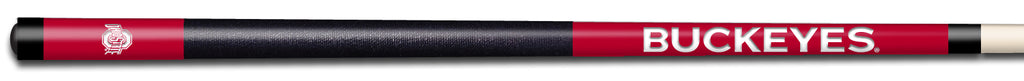 OHIO STATE COLOR ENGRAVED BILLIARD CUE WHITE / SCARLET - OSUBCE931