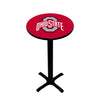 OHIO STATE PEDESTAL PUB TABLE SCARLET - OSUPTB101