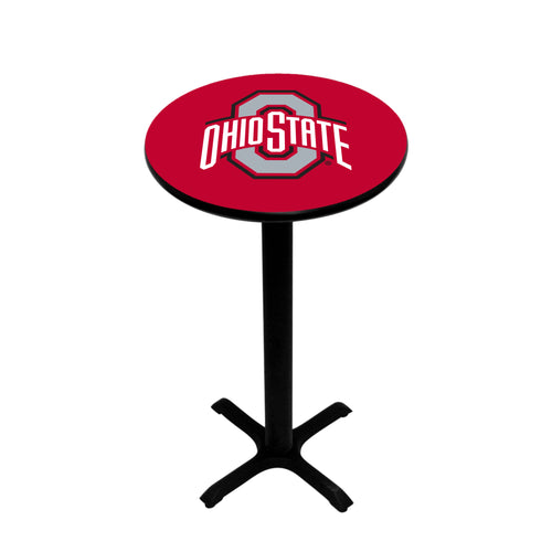 OHIO STATE PEDESTAL PUB TABLE SCARLET - OSUPTB101