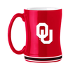 Oklahoma Sooners Coffee Mug 14oz Sculpted Relief Team Color - Logo Brands