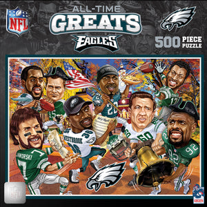 Philadelphia Eagles Puzzle 500 Piece All-Time Greats - Masterpieces Puzzle Company
