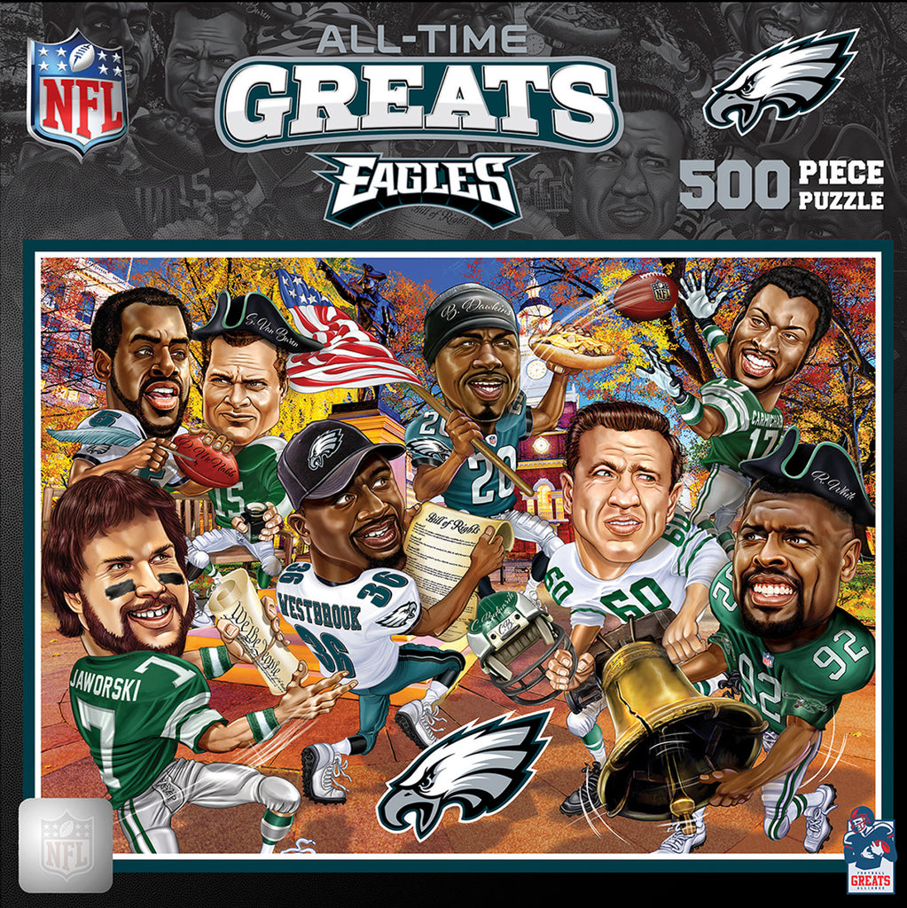 Philadelphia Eagles Puzzle 500 Piece All-Time Greats - Masterpieces Puzzle Company