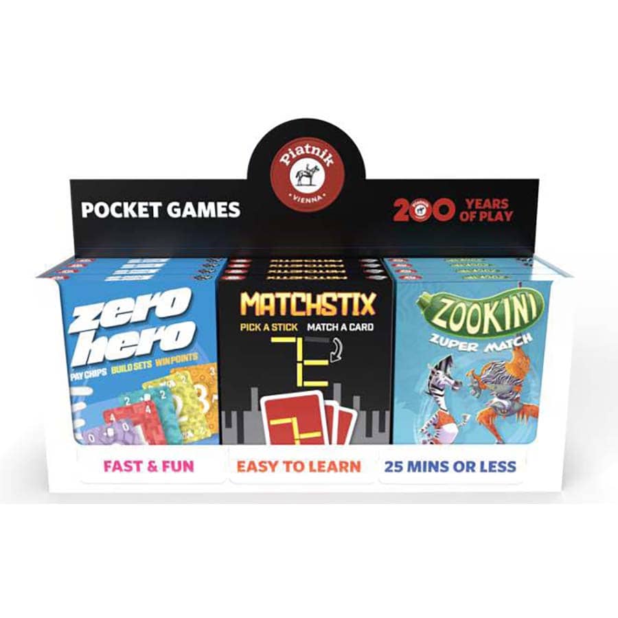 Pocket Games - Piatnik: 12Ct Pocket Game Assortment Pdq Pre-Order