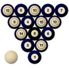 PENN STATE SCHOOL COLOR NUMBERED BILLIARD BALL SET NAVY BLUE SOLID/NAVY BLUE STRIPE - PSUBBS100N