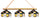 PURDUE 3-LIGHT EXECUTIVE GAME TABLE LIGHT - PUR-380EXGL