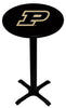 PURDUE PEDESTAL PUB TABLE BLACK - PURPTB144