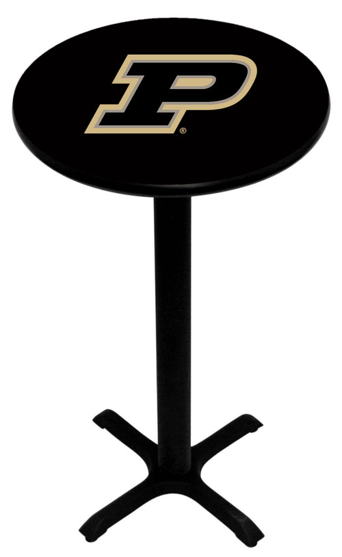 PURDUE PEDESTAL PUB TABLE BLACK - PURPTB144