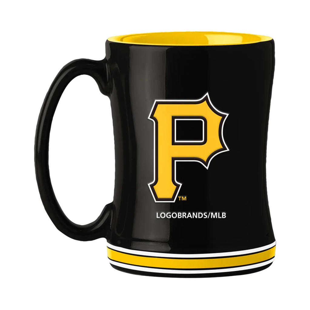 Pittsburgh Pirates Coffee Mug 14oz Sculpted Relief Team Color - Logo Brands