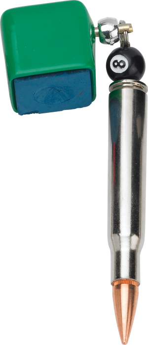 Silver QCSBCS Bullet Chalker w/scuffer - Green Chalk Holders