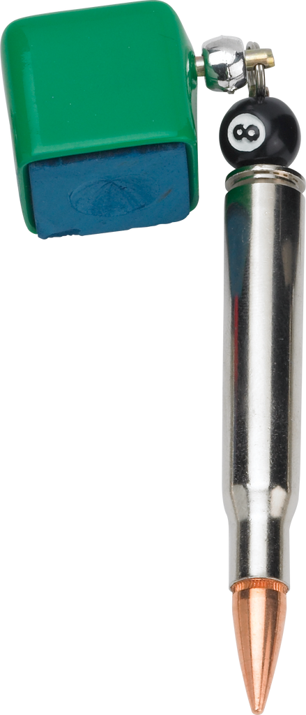 Silver QCSBCS Bullet Chalker w/scuffer - Green Chalk Holders