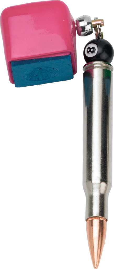 Silver QCSBCS Bullet Chalker w/scuffer - Pink Chalk Holders