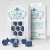 Q-Workshop -  Elvish Dice - Elvish Cobalt And Silver Dice Set