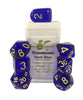 Role 4 Initiative - Role 4 Initiative Set Of 7 Dice With Arch D4 Translucent Dark Blue With Yellow