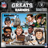 Las Vegas Raiders Puzzle 500 Piece All-Time Greats - Masterpieces Puzzle Company