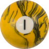 Action RBBM Black Marble Replacement Ball - 1 Billiard Balls