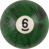 Action RBBM Black Marble Replacement Ball - 6 Billiard Balls