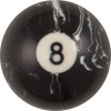 Action RBBM Black Marble Replacement Ball - 8 Billiard Balls