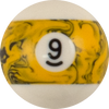 Action RBBM Black Marble Replacement Ball - 9 Billiard Balls