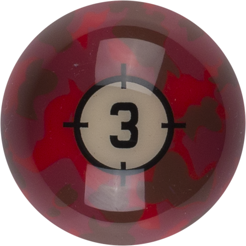 Aramith RBCAM 03 Camoflage Replacement Ball  - 3 Billiard Balls