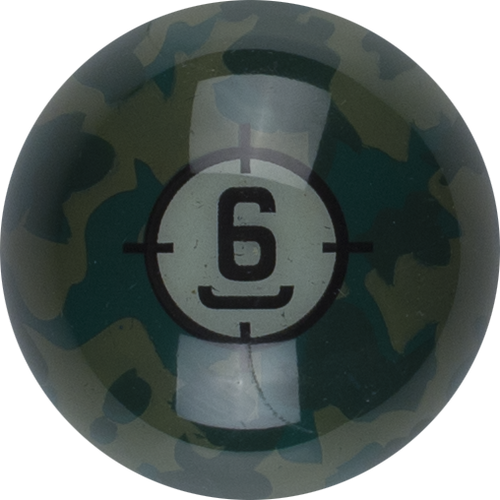 Aramith RBCAM 06 Camoflage Replacement Ball  - 6 Billiard Balls
