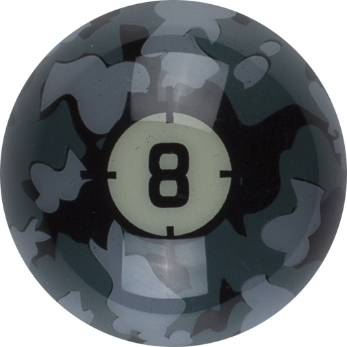 Aramith RBCAM 08 Camoflage Replacement Ball  - 8 Billiard Balls