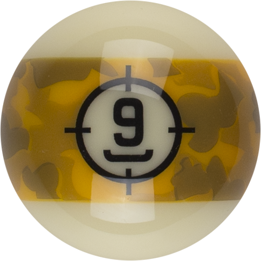 Aramith RBCAM 09 Camoflage Replacement Ball  - 9 Billiard Balls