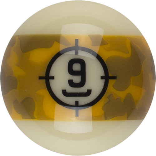 Aramith RBCAM 09 Camoflage Replacement Ball  - 9 Billiard Balls