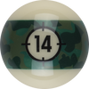 Aramith RBCAM 14 Camoflage Replacement Ball  - 14 Billiard Balls