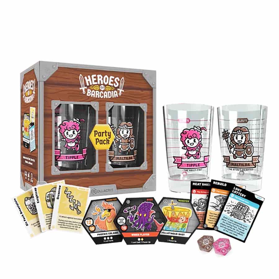 Rollacrit Corp -  Heroes Of Barcadia: Party Pack Glass Set Pre-Order
