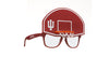 RicoIndustries SUN200101BK Indiana Basketball Novelty Sunglasses