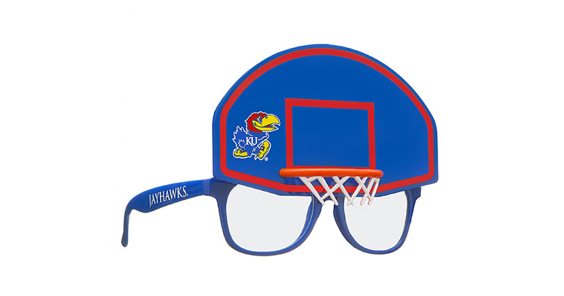 RicoIndustries SUN310101BK Kansas Basketball Novelty Sunglasses