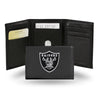 Las Vegas Raiders Wallet Trifold Leather Embroidered - Rico Industries