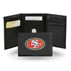 San Francisco 49ers Wallet Trifold Leather Embroidered - Rico Industries