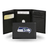 Seattle Seahawks Wallet Trifold Leather Embroidered - Rico Industries