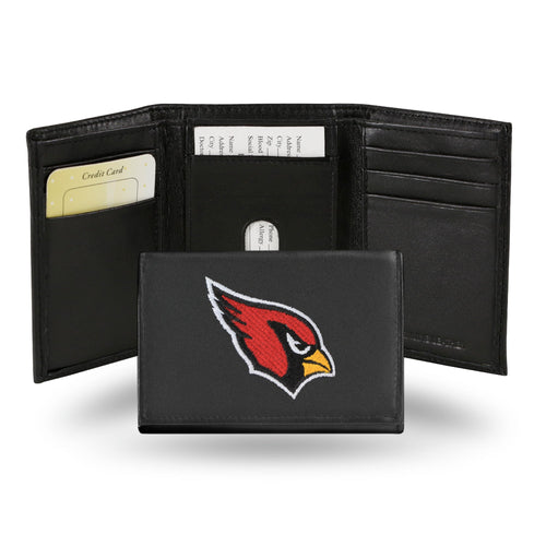 Arizona Cardinals Wallet Trifold Leather Embroidered - Rico Industries